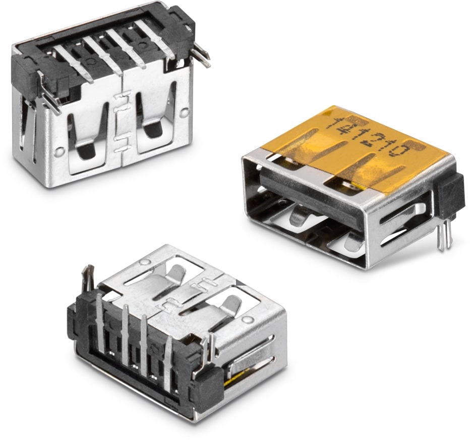 Wr com usb 2 0 type a horizontal tht short type electromechanical 